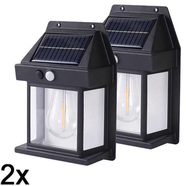 2x Vanjsko solarno svjetlo sa senzorom pokreta | FLUXLAMP