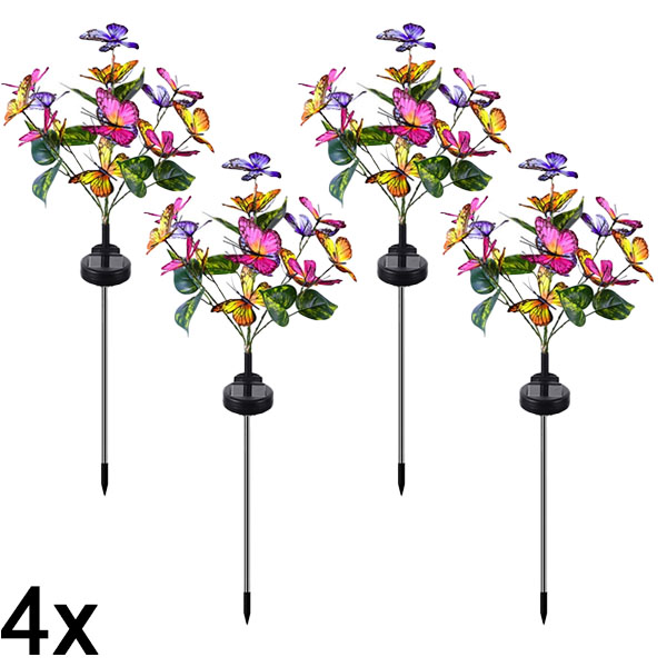 4x Solarna vanjska svjetla s leptirima | FLUTIX